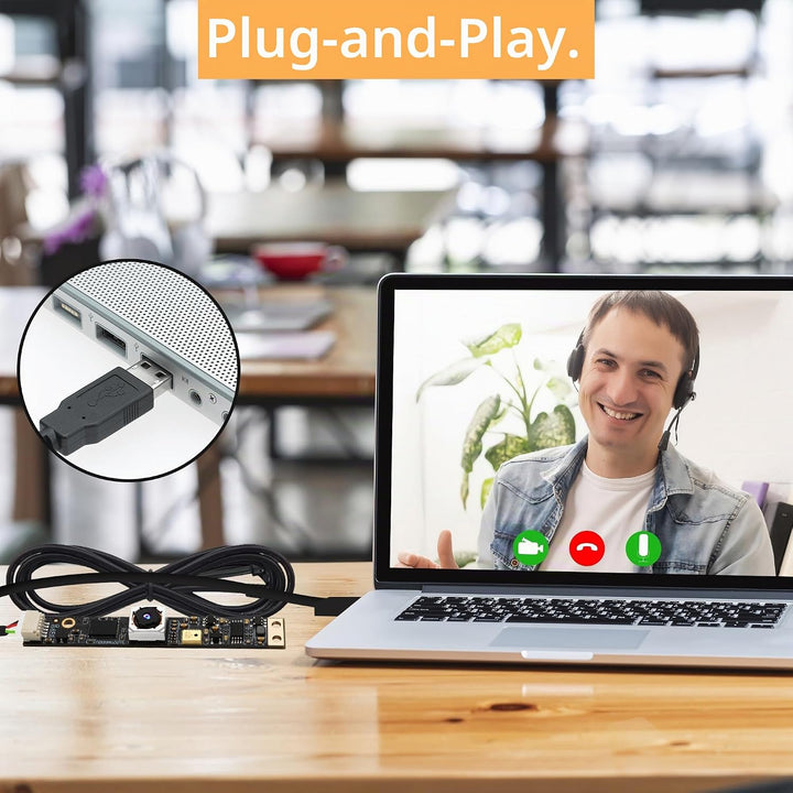 8MP USB Kamera modul mit Mikrofon, 4K 30fps Autofokus Webcam,lighburn Kamera für Laser gravuren,FOV