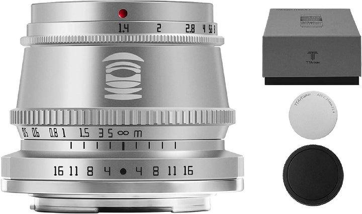 TTArtisan 35mm F1.4 Objektiv APS-C MF Kameraobjektiv kompatibel mit E-Mount Kameras A5000 A5100 A610