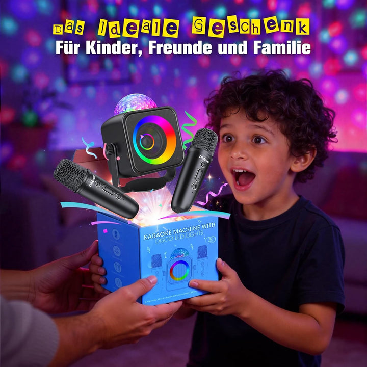 Dislocati Karaoke Maschine Mikrofon Kinder und Erwachsene, Geschenke Kinder Spielzeug Junge 3-15 Jah