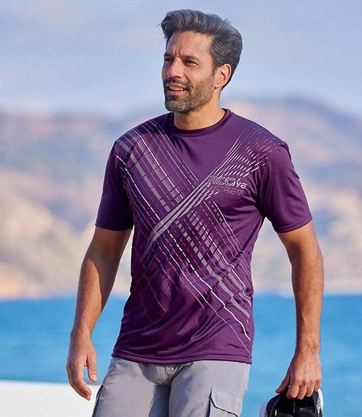 ATLAS FOR MEN - 3er-Pack Herren T-Shirts - Rundhalsausschnitt - Kurze Ärmel - Verfügbar in grossen G