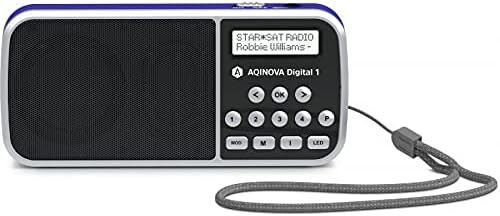 AQINOVA Digital 1 – portables DAB+/UKW Radio (LCD-Display, Favoritenspeicher, Direktwahltasten, Kopf