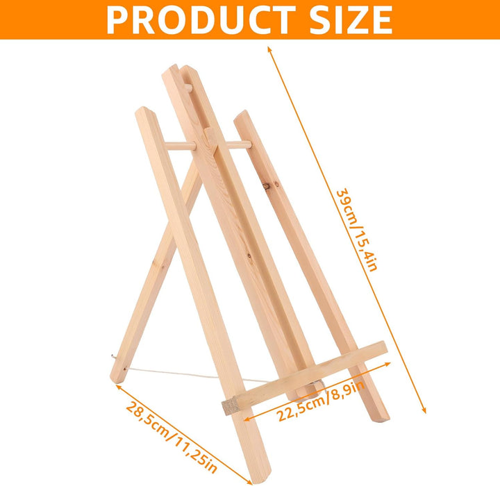 JMIATRY 4Stk Leinwand Ständer 39CM, Staffelei Tisch, Mini Staffelei Holz Tischstaffelei Holz für Gem