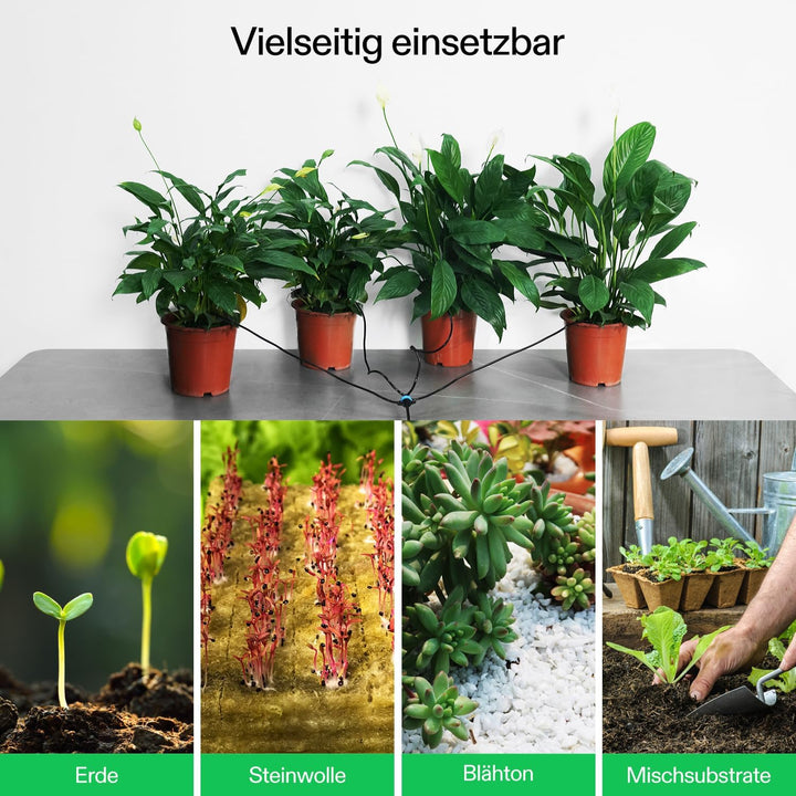 VIVOSUN Bewässerungssystem automatisches Tropfbewässerungsset 15W mit Pumpe,Timer und Regler,8 Tropf