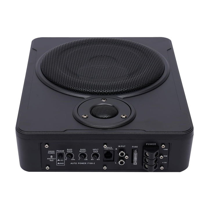 Auto-Subwoofer Aktiver Subwoofer fürs Auto 200W schwarz Aluminiumgehäuse Überhitzungsschutz für PKW