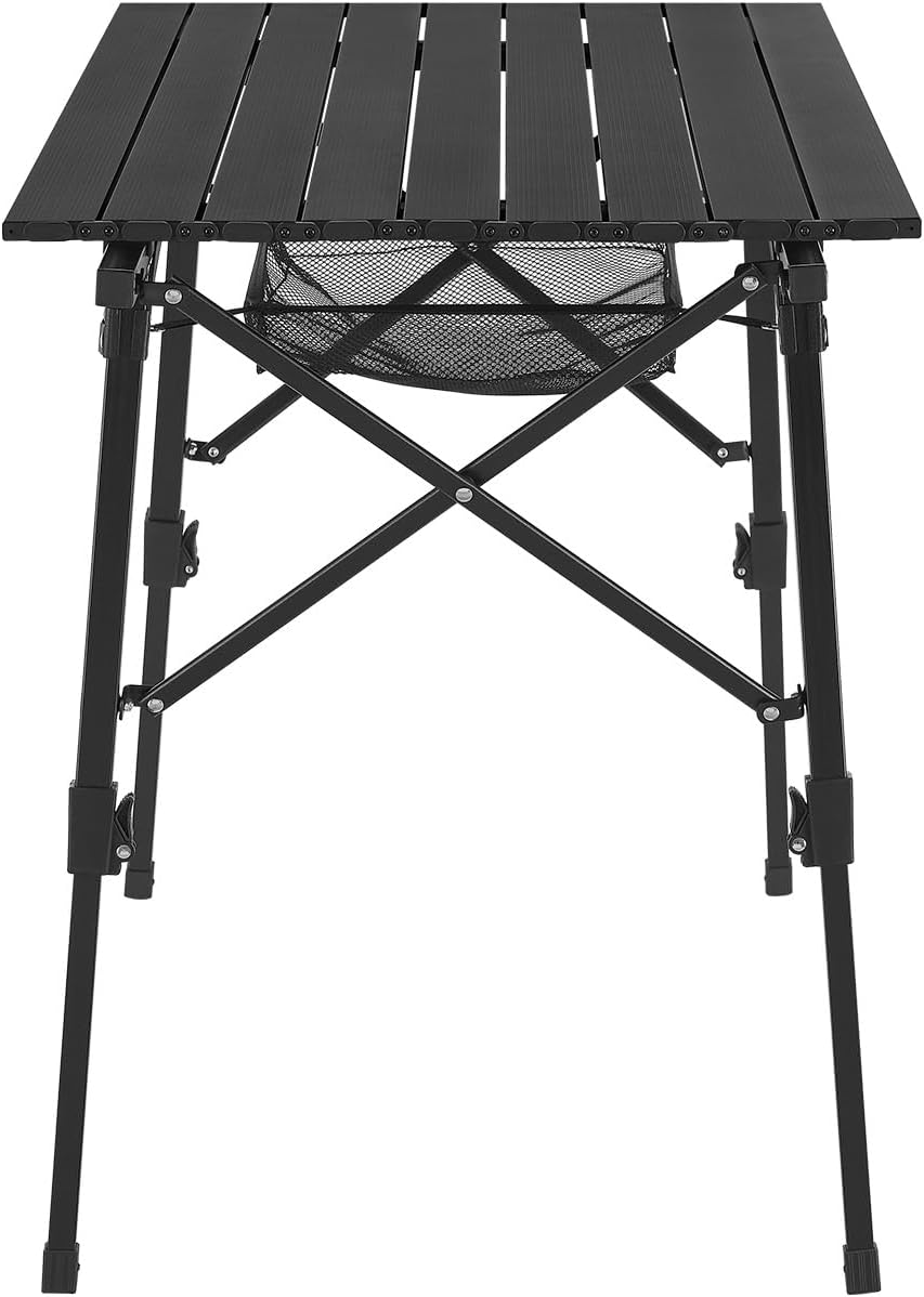 Juskys Campingtisch Picco - Aluminium Tisch 90 x 52 cm leicht, klappbar, höhenverstellbar - Camping,