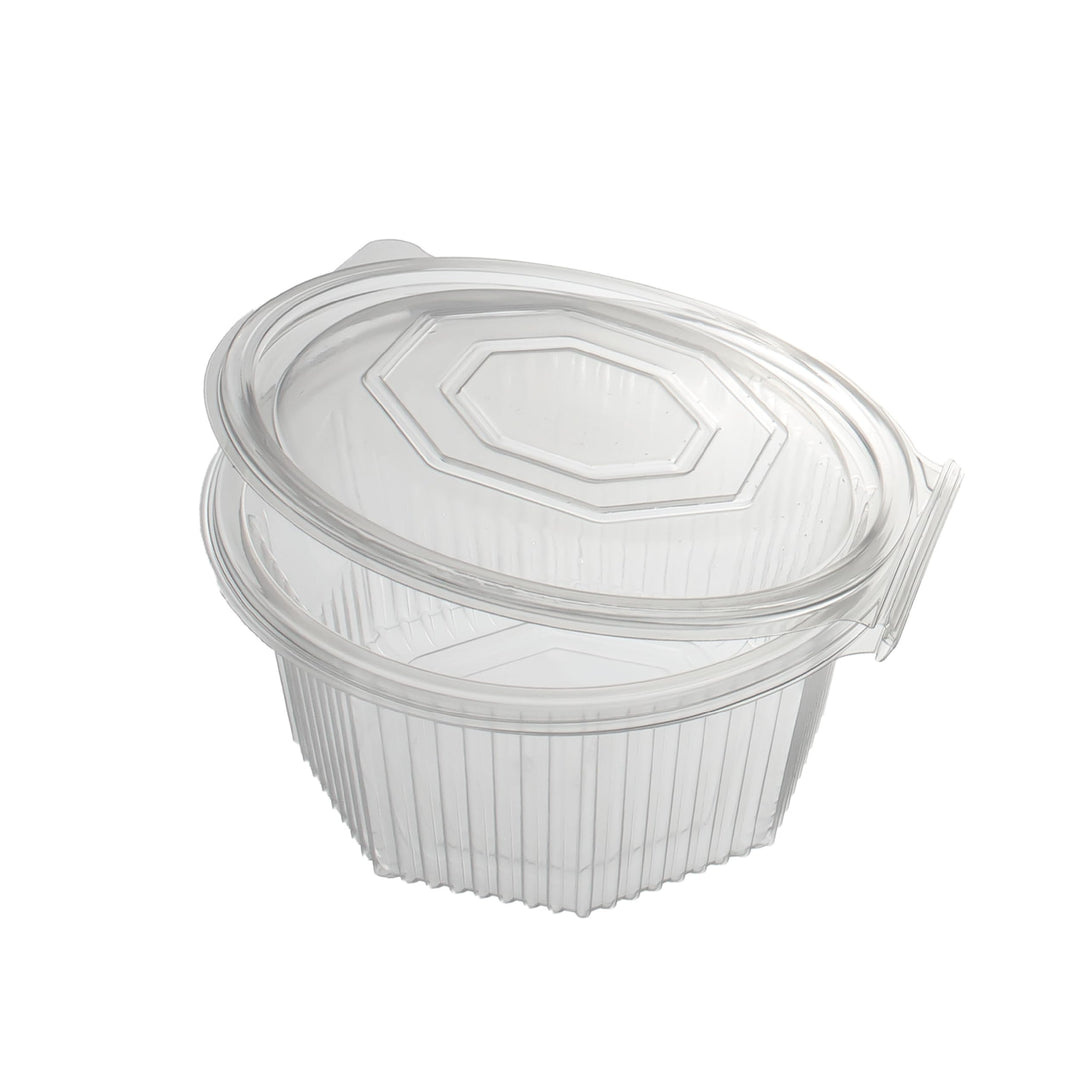Haushaltsbox PP 8 Eckig Salat-Box Alpha mit anhängendem Deckel Transparent Salad Cups Verpackungsbec