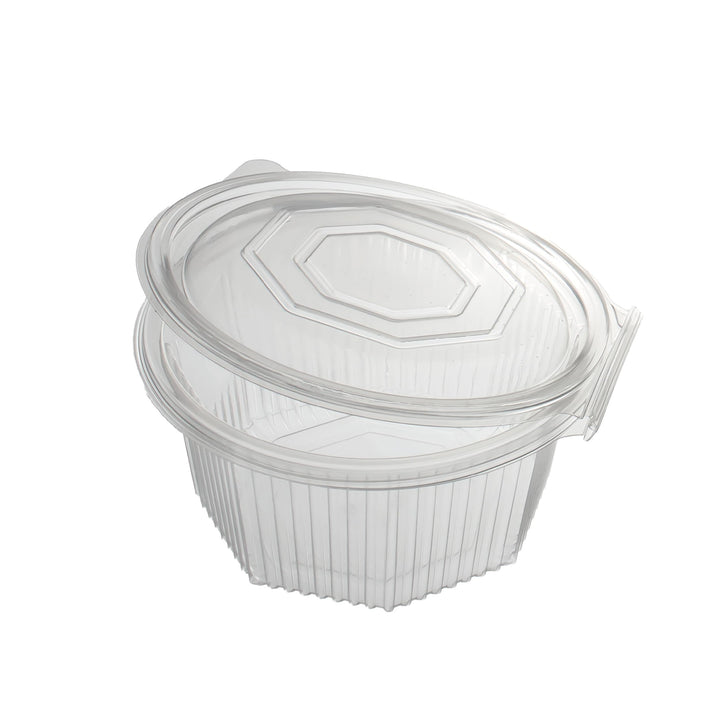 Haushaltsbox PP 8 Eckig Salat-Box Alpha mit anhängendem Deckel Transparent Salad Cups Verpackungsbec