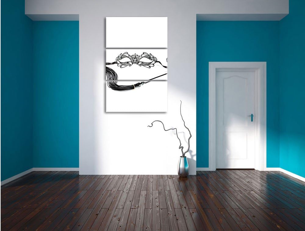 Pixxprint Sexy Frauenoberkörper mit Seilen als Leinwandbild/Grösse: 3 Teilig (120x80) cm/Wandbild/Ku