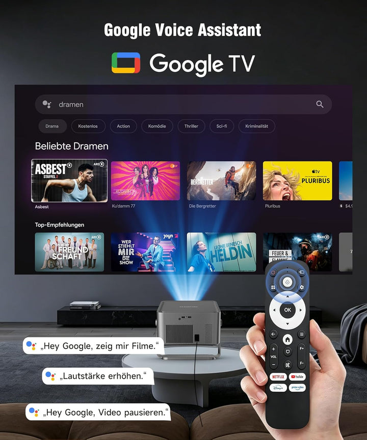 Magcubic Beamer 4K, 1080P Native 800ANSI Projektor mit WiFi, Bluetooth, Sprachsteuerung, Integrierte