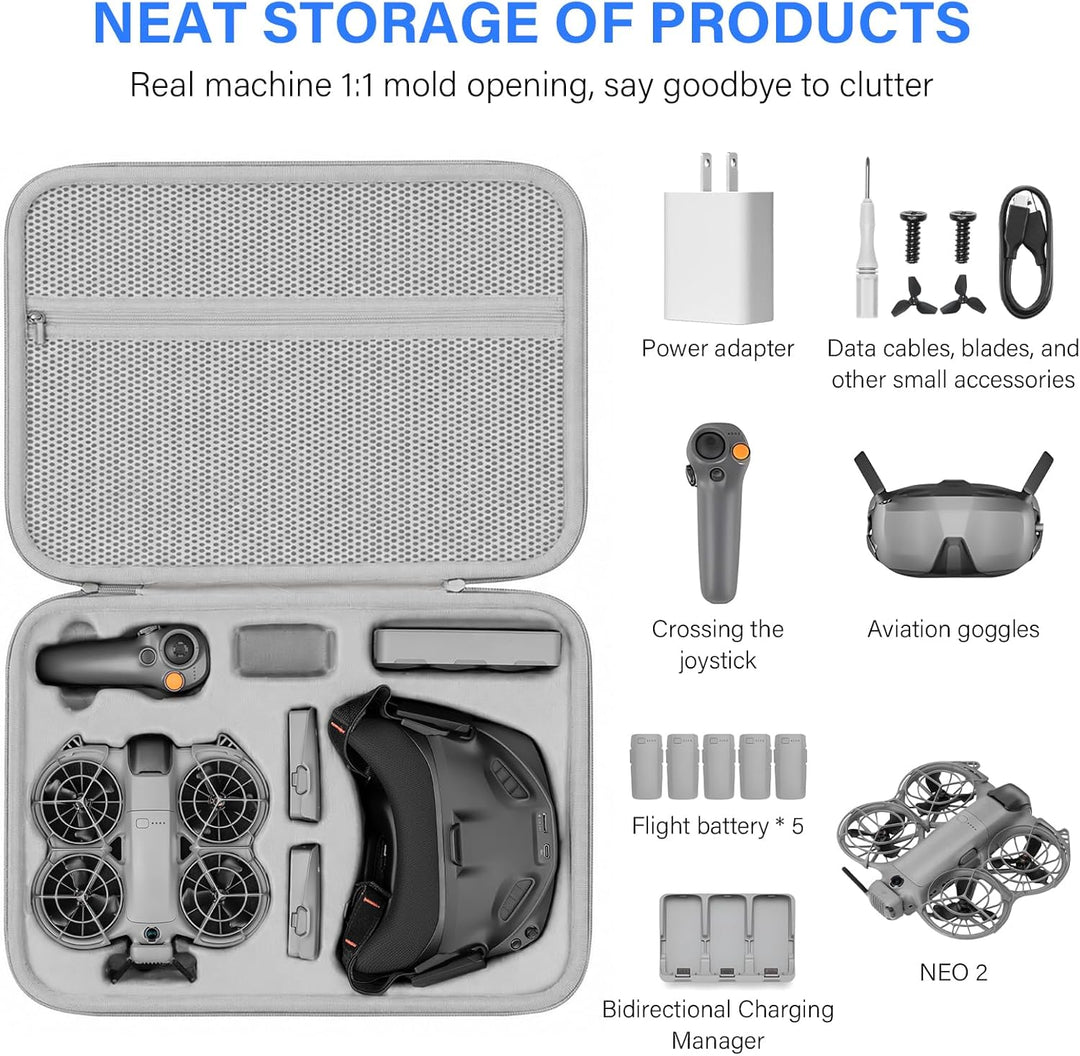 Tasche für DJI Neo 2 und Goggles N3 Case, Tragetasche für DJI Neo 2 Motion Fly More Combo Zubehör, T