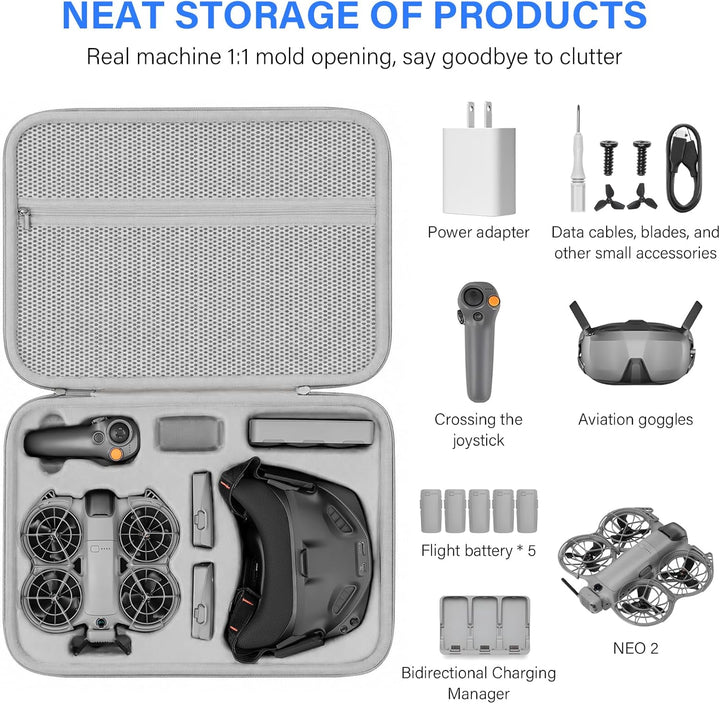 Tasche für DJI Neo 2 und Goggles N3 Case, Tragetasche für DJI Neo 2 Motion Fly More Combo Zubehör, T