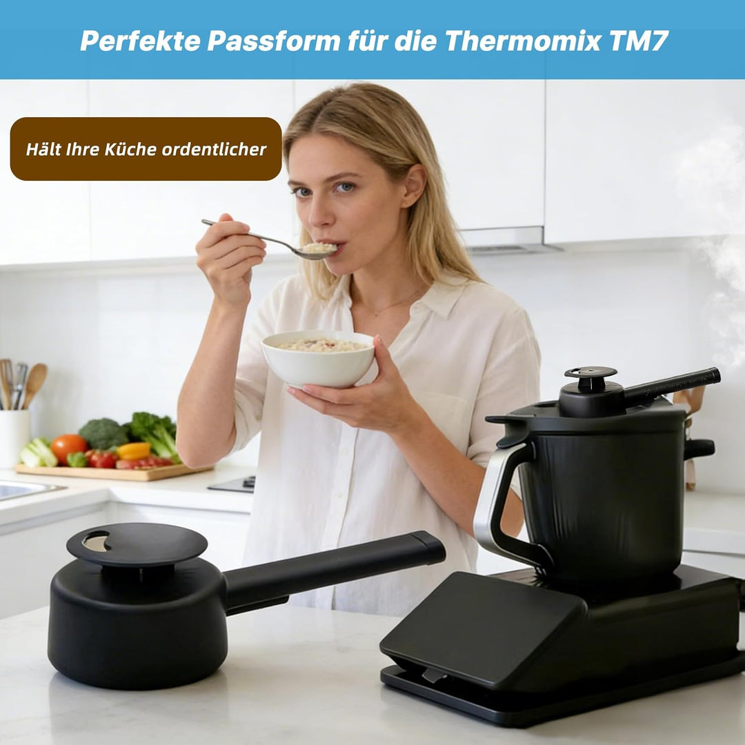 Displayschutz und Dampfumleiter Set für Thermomix TM7 Bimby, Silikon Display Abdeckung gegen Kratzer