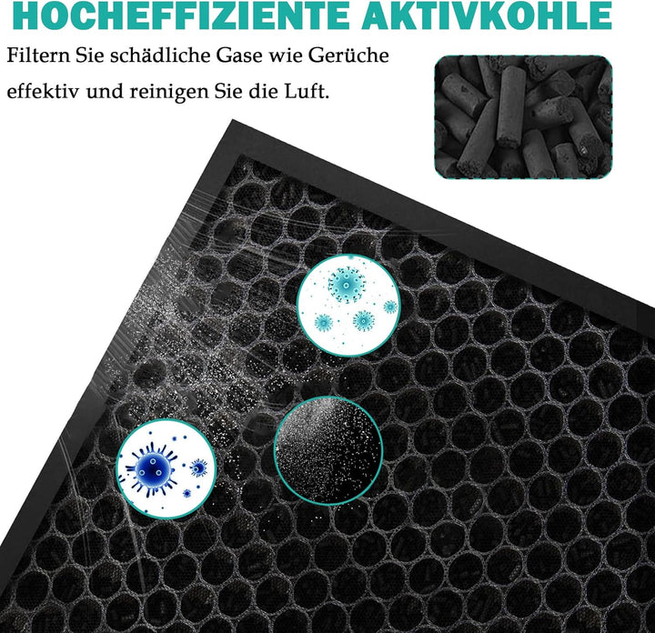 HY4866 Ersatzfilter für MORENTO HY4866 Luftreiniger 3-in-1 H13 Ersatz HEPA Filter Hocheffizienter Ak