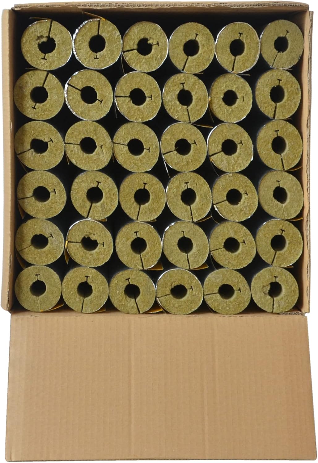 Scorprotect® voller Karton Alukaschierte Rohrschale Rohrisolierung Steinwolle mit 0.040 Wärmeleitfäh