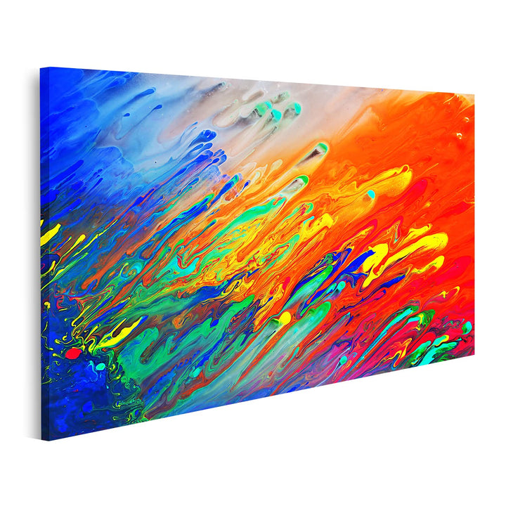 islandburner Bild auf Leinwand Bunte Abstrakte Acrylmalerei Dynamisch Bilder Wandbilder Poster Leinw