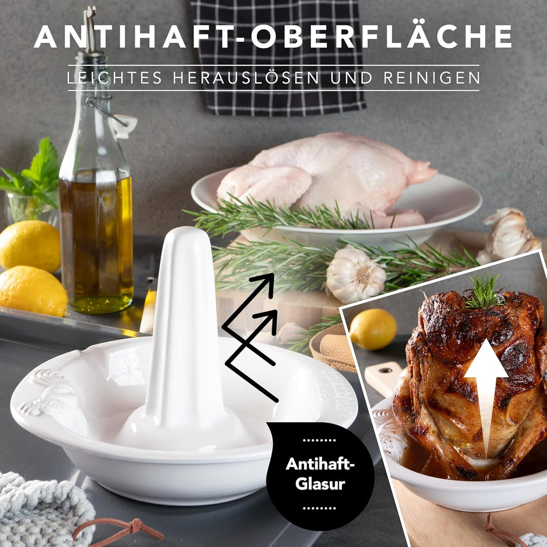 ROEMERTOPF 2 125 04 Hähnchenbräter Chiko, weiss