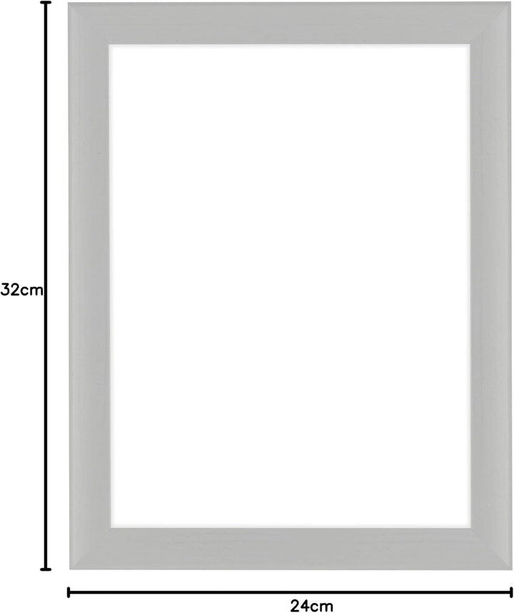 yd. Your Decoration - Bilderrahmen 24x32 cm - Weiss Gemasert - Bilderrahmen aus MDF mit Acrylglas -