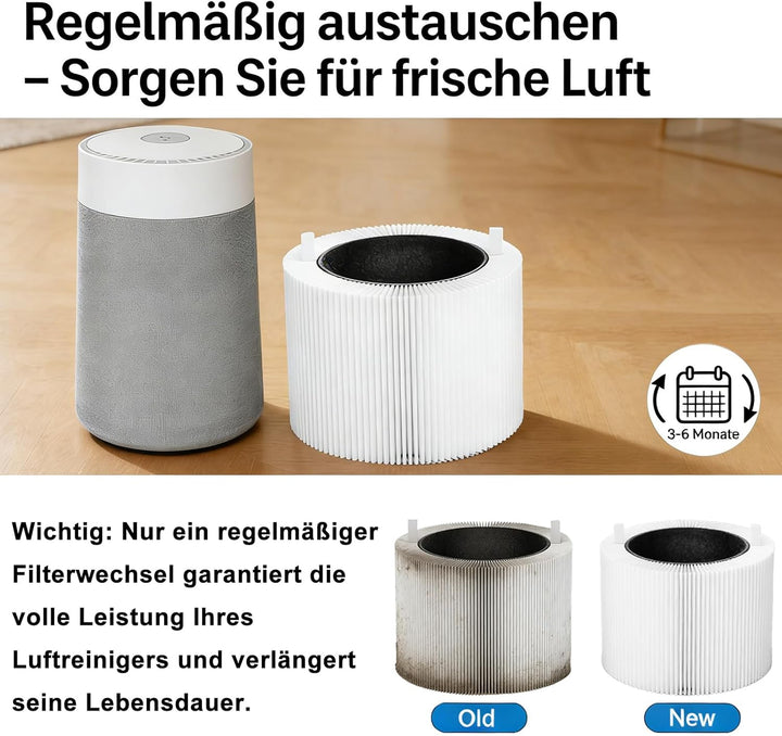 Blue 511i Max Ersatzfilter für Blueair Blue Pure 511i Max Luftreiniger - 2 Stück True HEPA Filter mi