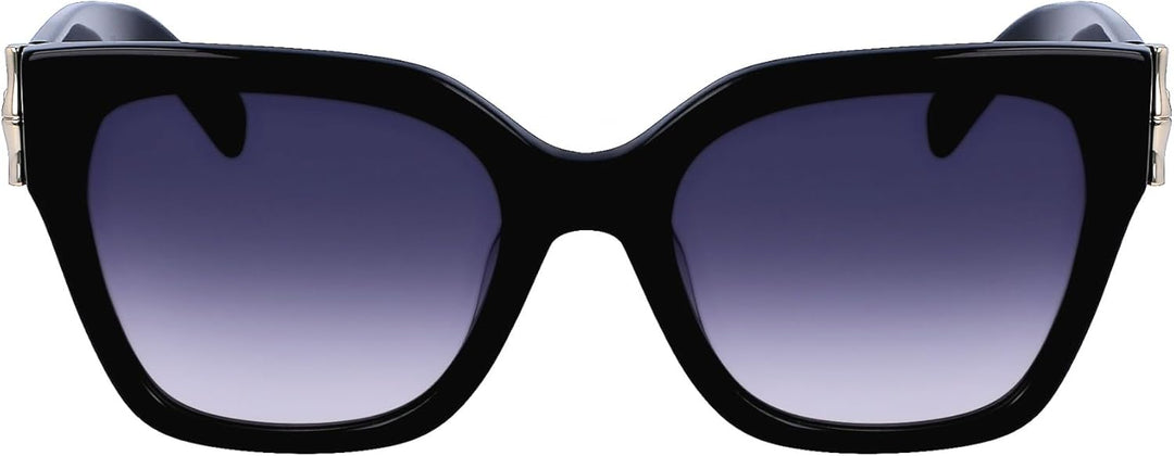 Longchamp Unisex LO732S Sunglasses, 001 Black, 55