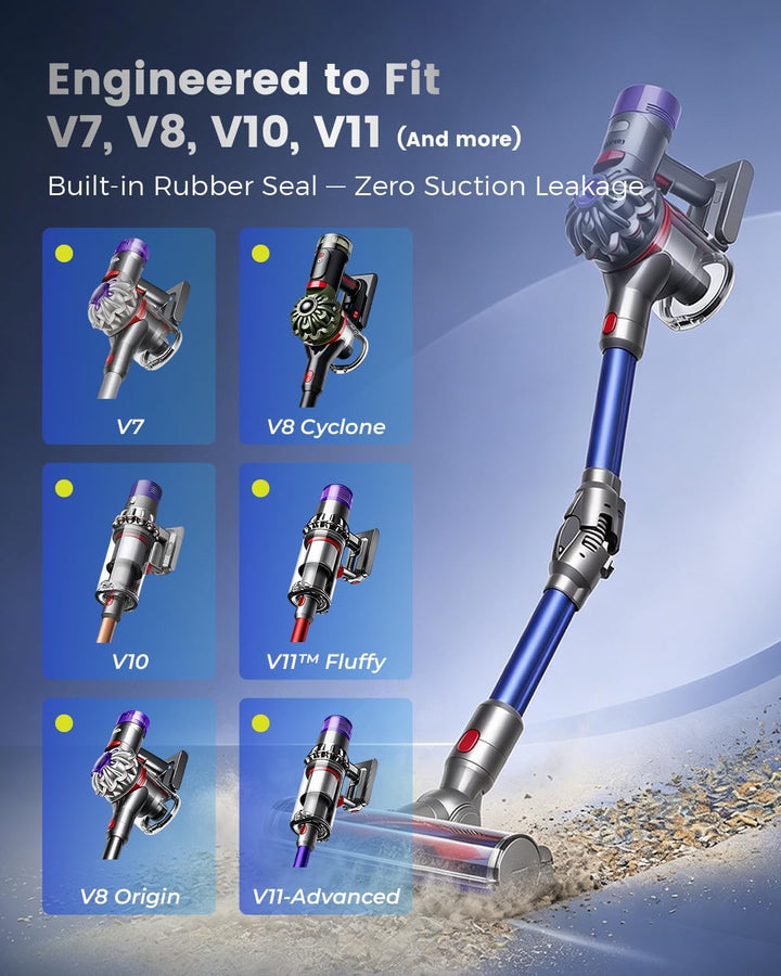360° Drehung Verlängerungsrohr Kompatibel mit Dyson V7,V8,V10.V11 Staubsauger Ersatzteile,74.3cm Fal