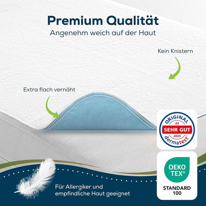 Sensalou Matratzen Auflage 50x70 cm wasserdicht, waschbar - Inkontinenz Matratzenschutz Unterlage (2