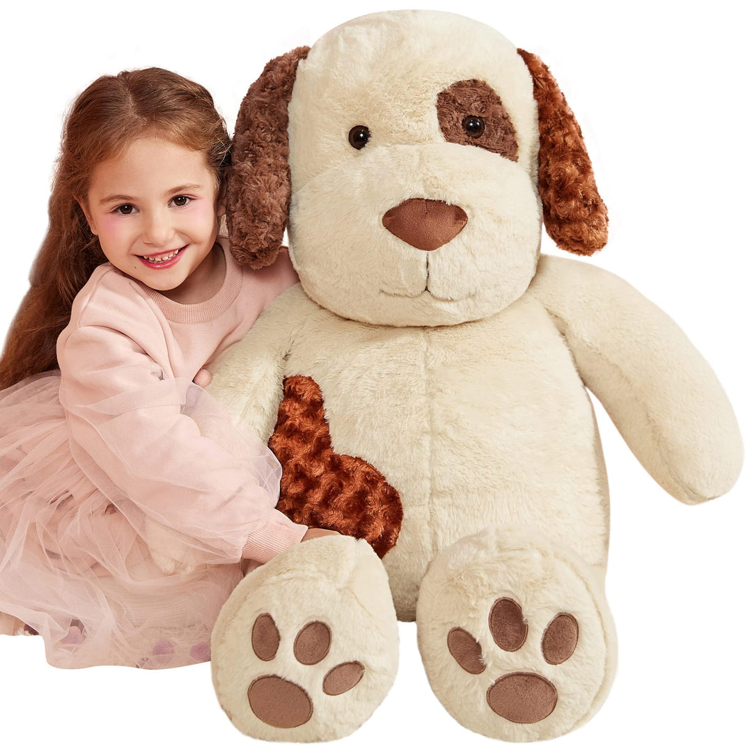 IKASA Gross Hund Kuscheltier Riesen Stofftier,78cm Welpe Gross Plüschtier Riesige Plüsch Spielzeug F