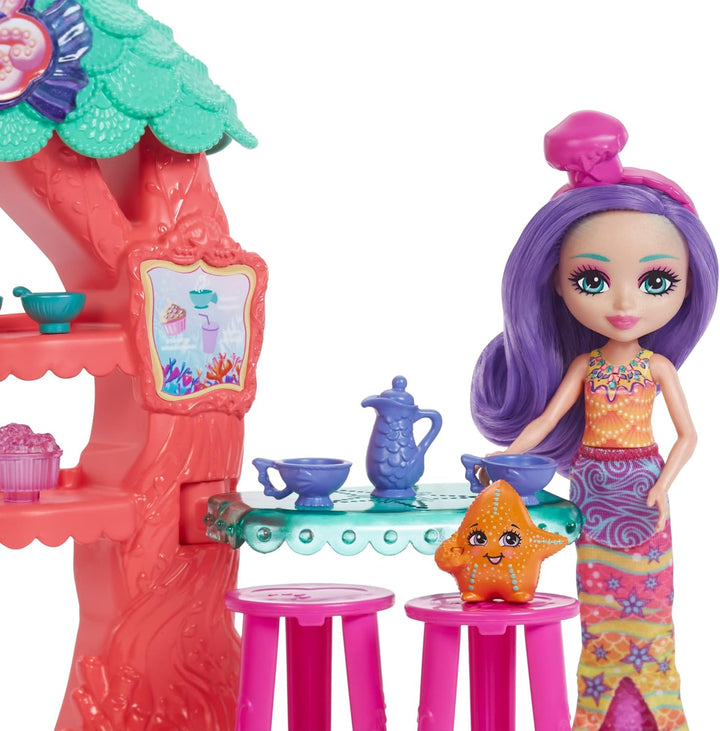 Enchantimals HCF86 - Royal Unterwasser-Café (ca. 22 cm), +15 Teile, mit Meerjungfrauenpuppe Martina