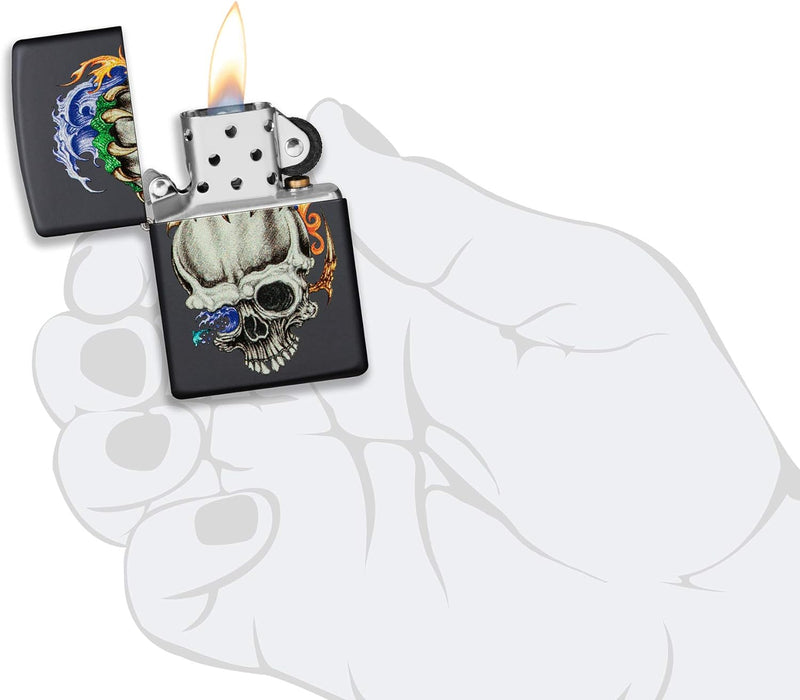 Zippo Classic Lighter-Skull Claw, Messing, Individual Design, Original Pocketsize