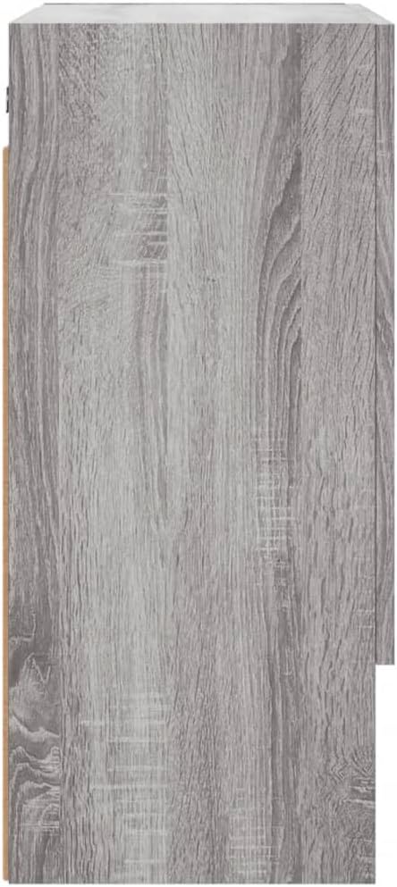 prissent Wandschrank Grau Sonoma 60x31x70 cm Holzwerkstoff Hängeschrank Badschrank Langlebiges Mater