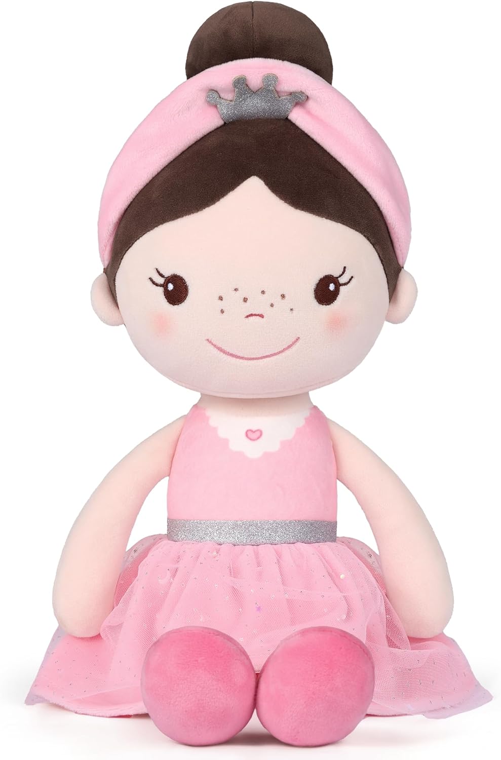 GAGAKU Weiche Stoffpuppe 40cm Schutzengel Puppen, Taufgeschenk für Baby Mädchen Kuscheltier Glücksbr