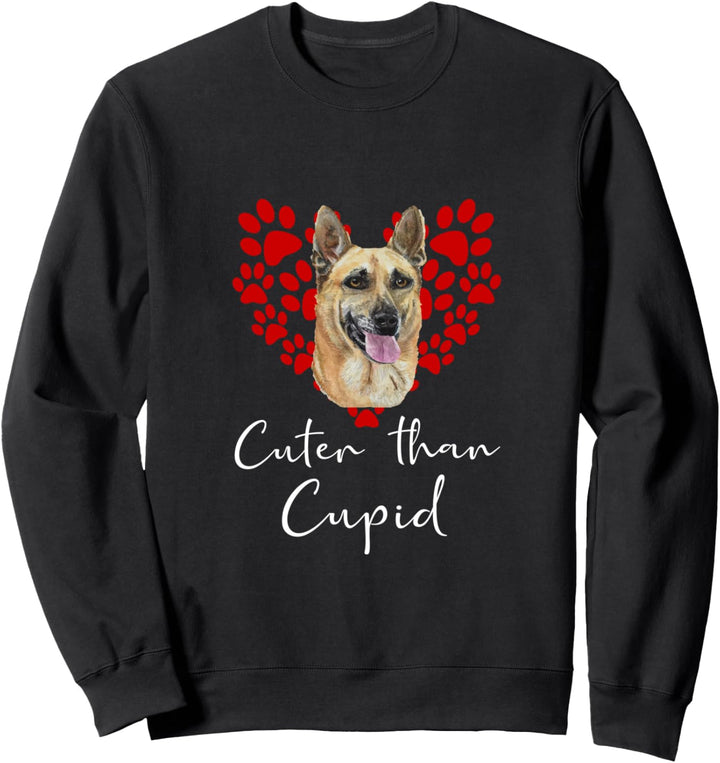 Deutscher Schäferhund Cuter Than Cupid Hunde Valentinstag Sweatshirt