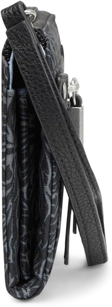 Baggallini Damen Geldbörse mit umlaufendem Reissverschluss Einheitsgrösse Midnight Blossom Print, Ei