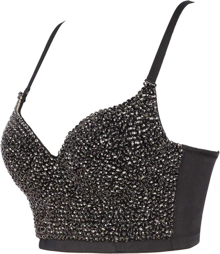 Damen Korsett Bustier BH Dessous Tank Top Trägertop Crop Top Corsage Schlanke Weste 