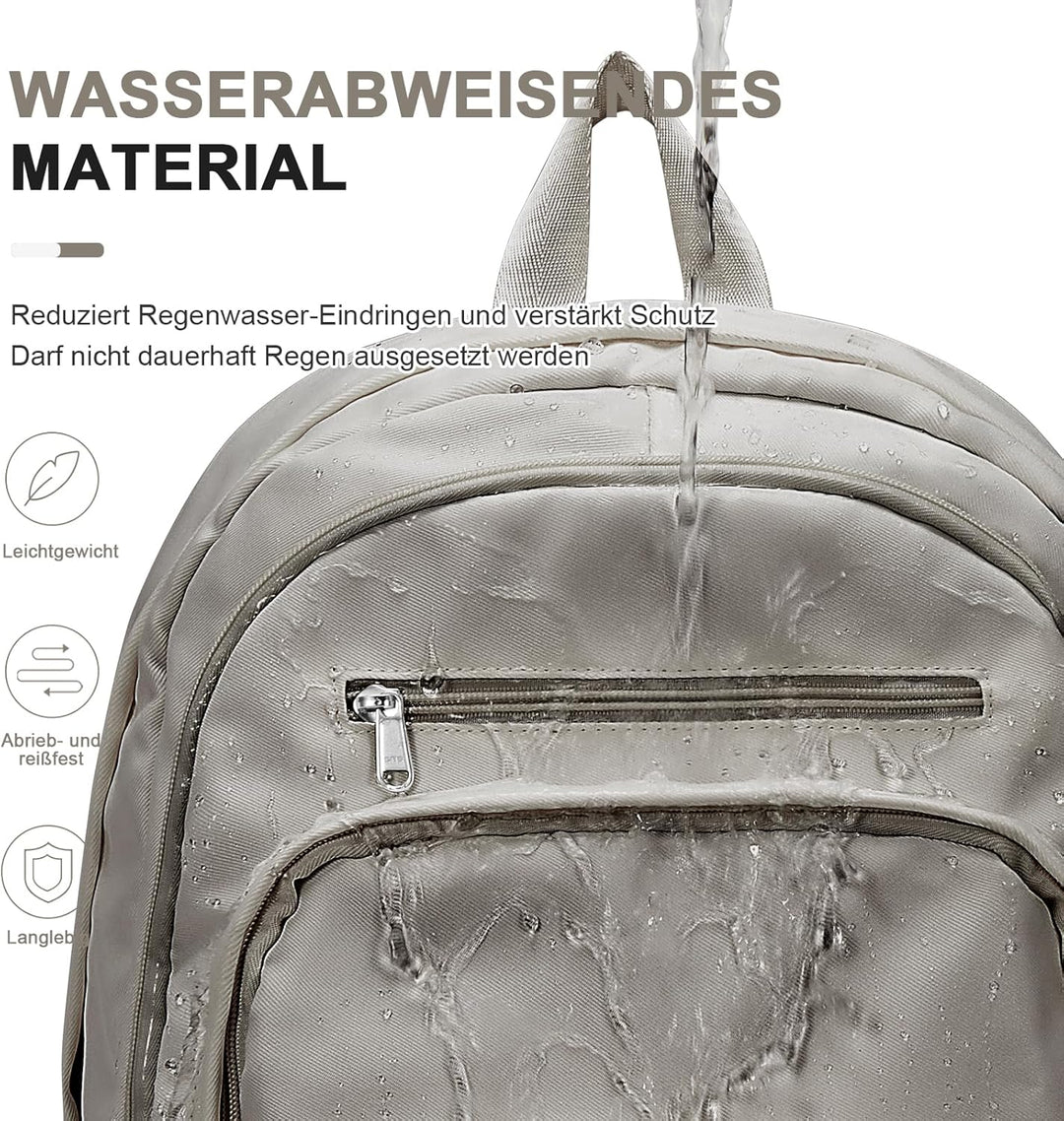 Rucksack Damen Herren, Leichter Schulrucksack Teenager Mädchen Jungen, Wasserabweisend Uni Rucksack
