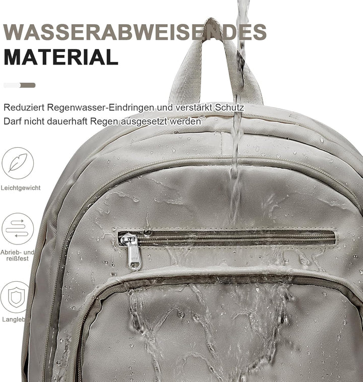 Rucksack Damen Herren, Leichter Schulrucksack Teenager Mädchen Jungen, Wasserabweisend Uni Rucksack