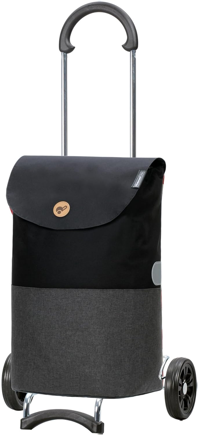 Andersen Shopper Scala Stahl mit Rad Ø 15 cm und 36 Liter Tasche Ebba schwarz