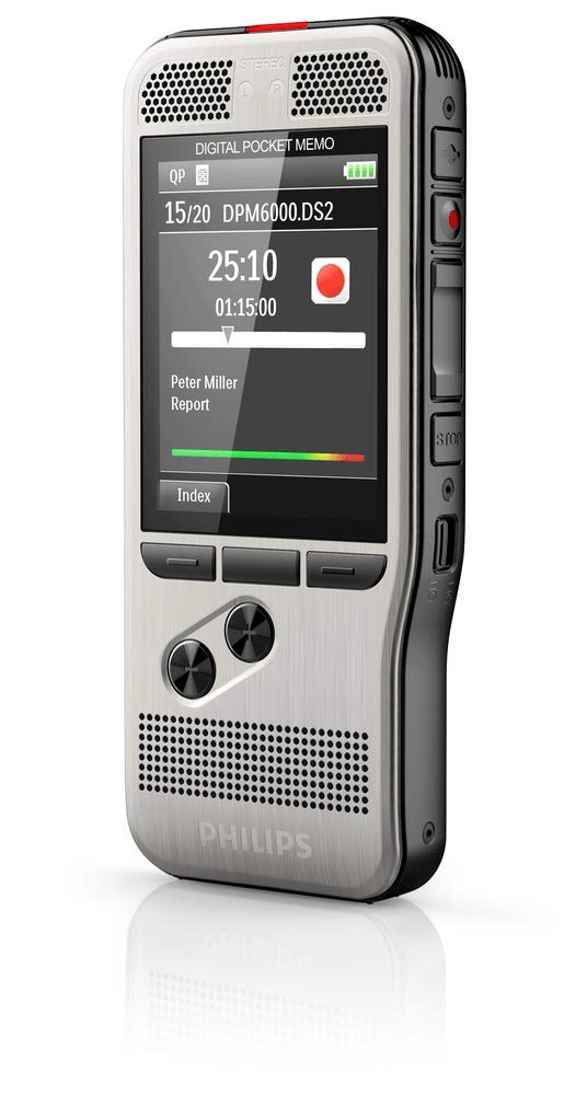 Philips DPM6000 Digitales Diktiergerät Aufnahmegerät, neue Software Version 05/17, neue Software Ver