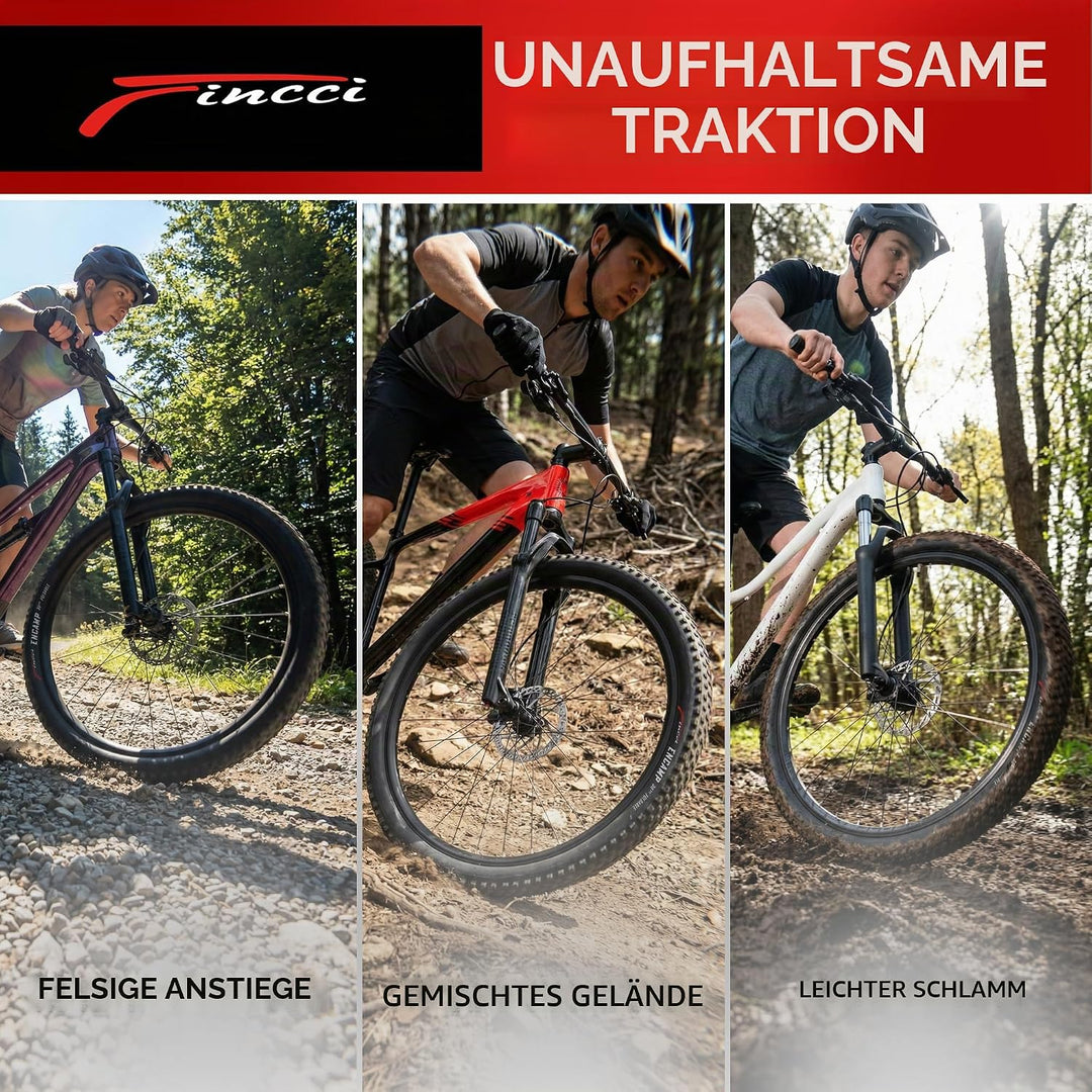 Fincci Reifen 26x1.95 Zoll 50-559 Faltbar Mantel für Rennrad Mountainbike MTB Schlamm Schmutz Offroa