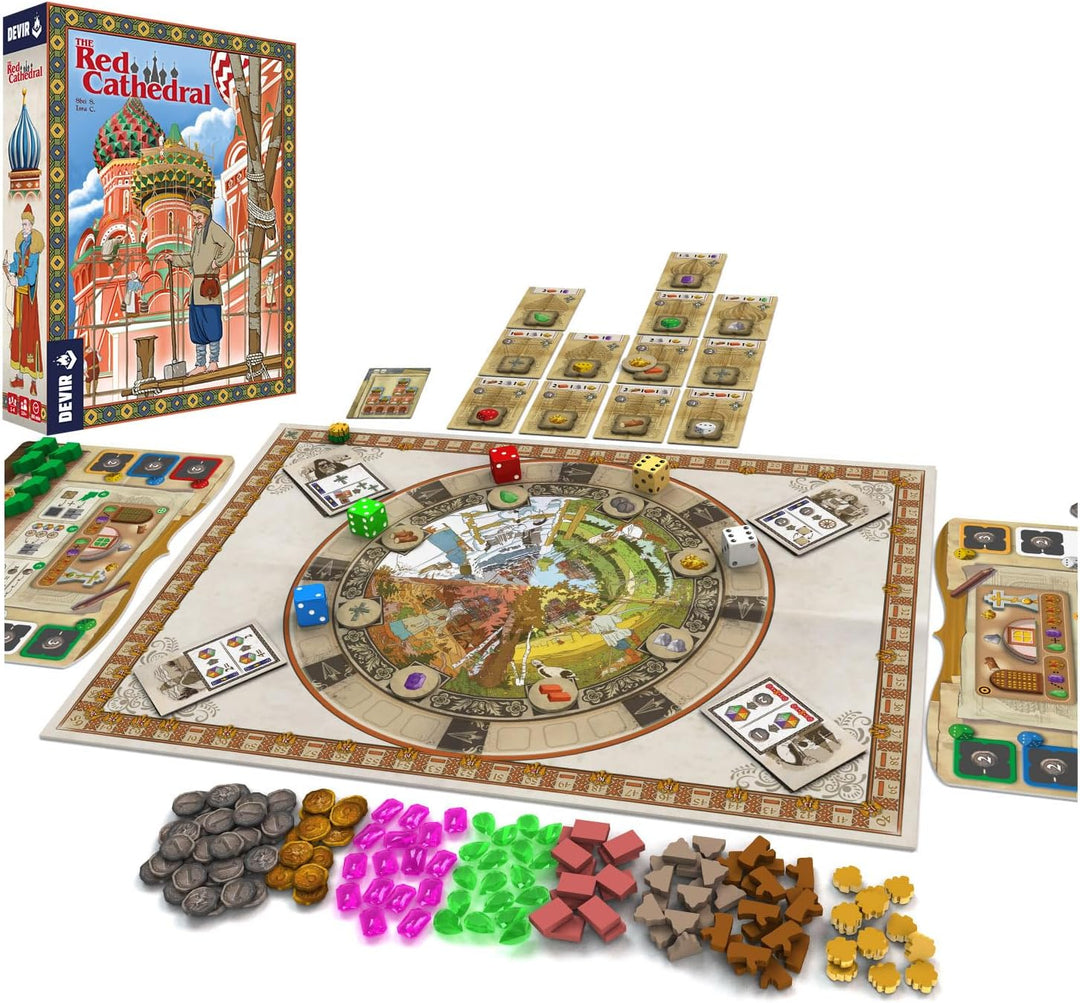 DEVIR Thames & Kosmos, BGRECML, The Red Cathedral, BGRECML, Strategic Board Game, Euro Board Game, 1