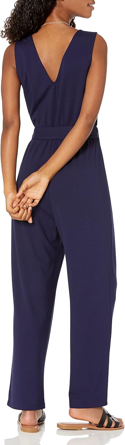 The Drop ärmelloser Wickel-Jumpsuit für Damen, von @caralynmirand M Marineblau, M Marineblau