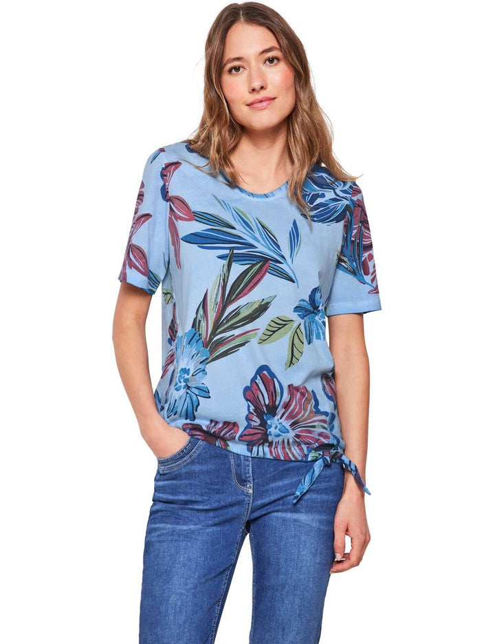 Cecil Damen Kurzarmshirt Bedruckt XS Blue Bell, XS Blue Bell