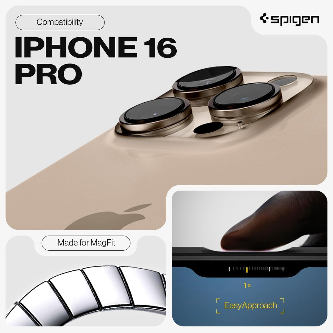 Spigen Tough Armor (AI) MagFit Hülle für iPhone 16 Pro, Kompatibel mit MagSafe Zubehör -Abyss Green,