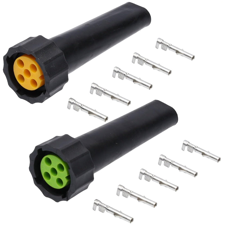 SAMETRUCK 2X Bajonett Anschlussstecker 5pol Rückleuchte Stecker PKW LKW Auflieger Anhänger
