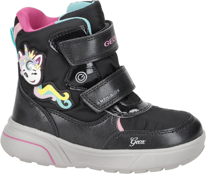 Geox Mädchen J Sveggen Girl B ABX Stiefeletten 27 EU Black Multicolor, 27 EU Black Multicolor