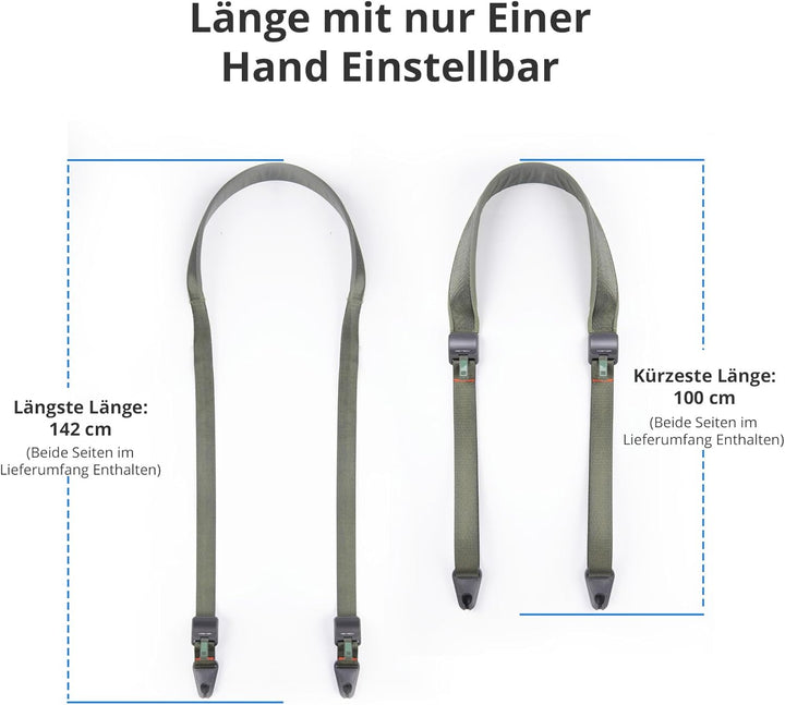 PGYTECH Kameragurt mit Schnellverschluss für Fotografen, verstellbarer Kamera-Schultergurt, Dunkelbl