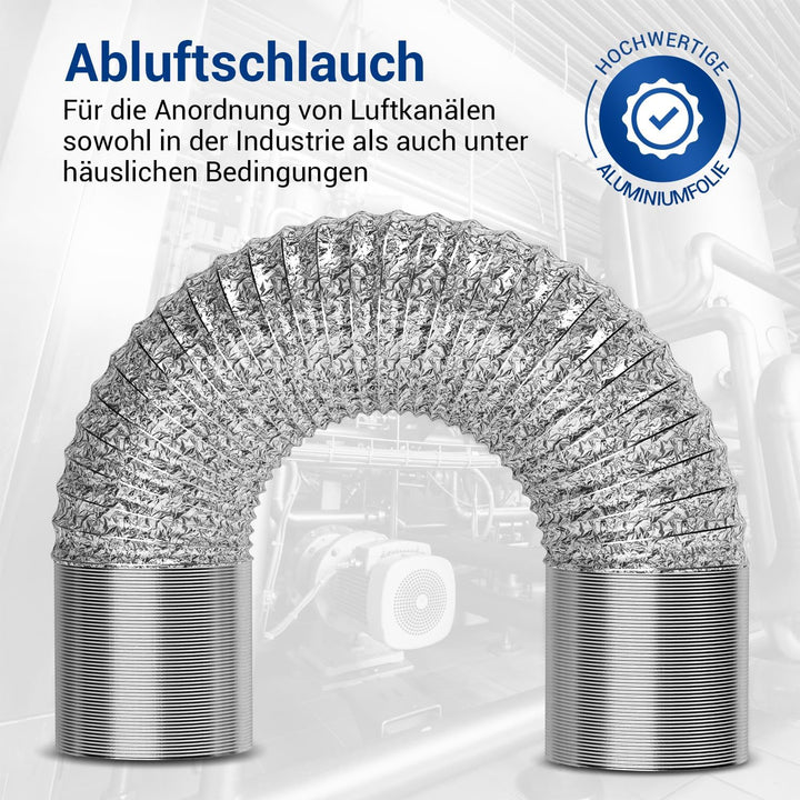 VIOKS Abluftrohr 150mm Trockner 6 Meter für 150erR Luftführungssysteme 6 Meter 150mm, 6 Meter 150mm