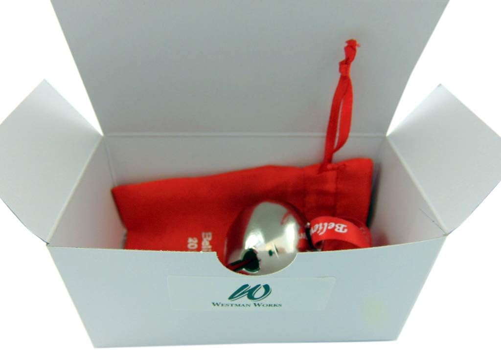 Westmon Works Glauben Glocke in Grau für Weihnachtsbaum auf Band mit Tasche, Grau