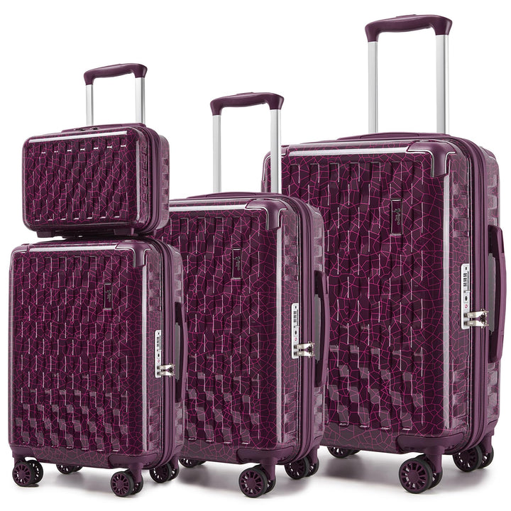 Sea choice Kofferset Handgepäck Hartschalenkoffer Eckenschutz 4 Stück Gepäck Set mit Kosmetikkoffer
