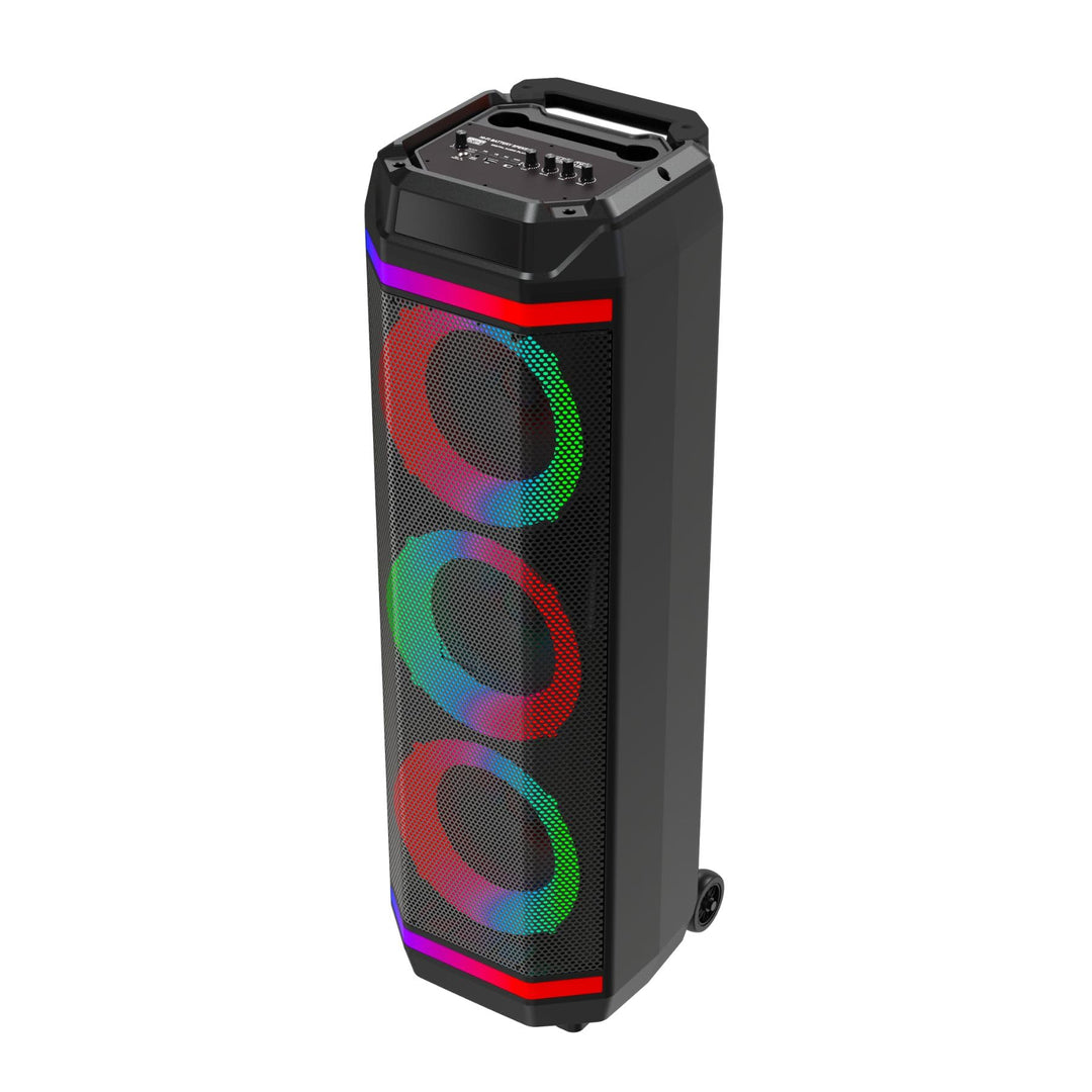 Bluetooth-Lautsprecher BSL-S61 mit Beleuchtung an den Lautsprechern | 3 Lautsprecher mit 8 Zoll | 50