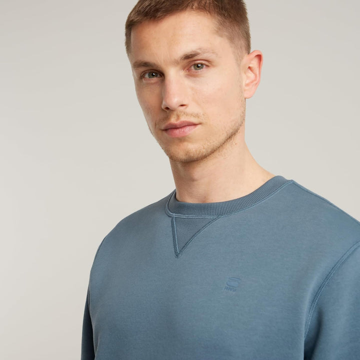 G-Star Herren Premium Core Sweater Sweats (1er Pack) L Blau (Avio D16917-c235-1820), L Blau (Avio D1